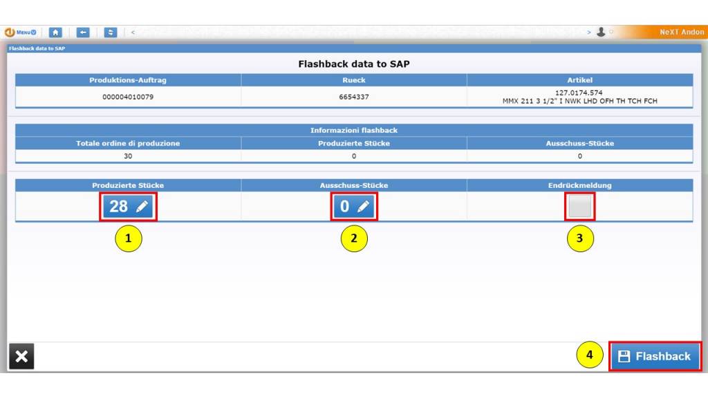 Flashback data to SAP Flashback data to SAP