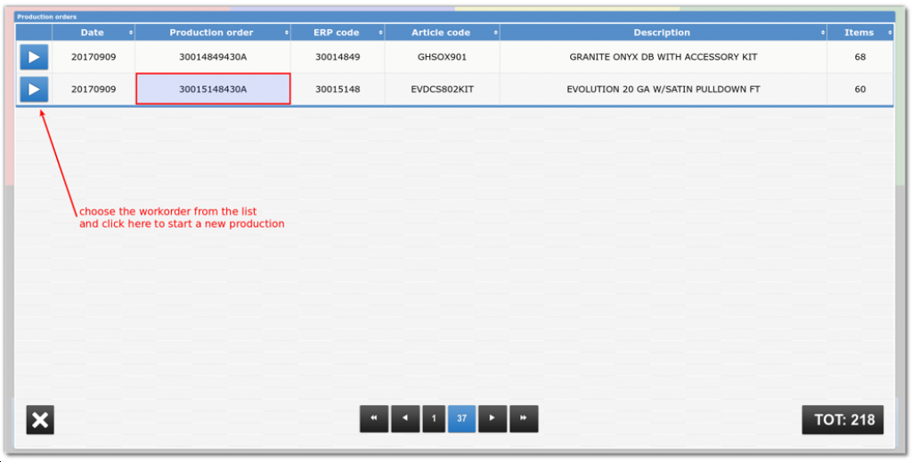 start a new production start a new production