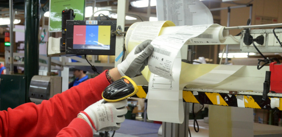 Advancement of the pieces with the barcode reader Advancement of the pieces with the barcode reader